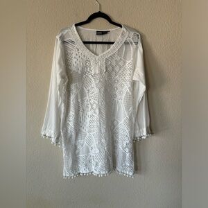 White Lace Swim Cover-Up